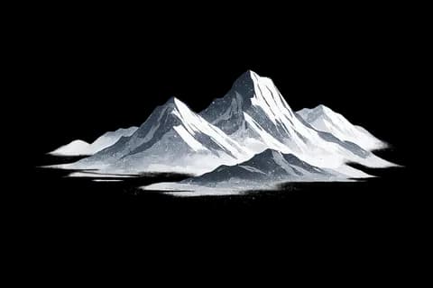 Decorative mountain landscape